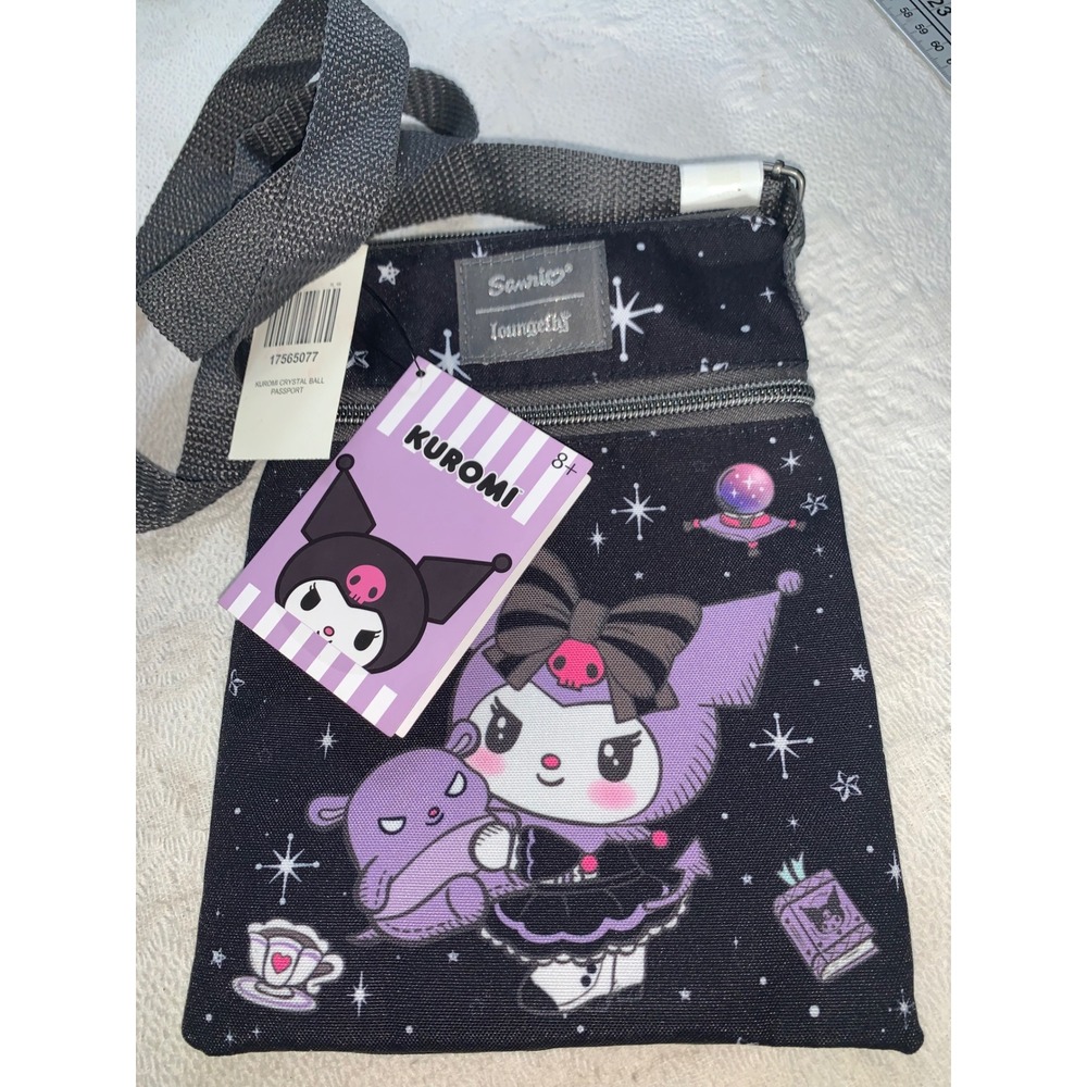 Loungefly Sanrio Kuromi Crystal Ball Passport Crossbody Bag Black 17565077